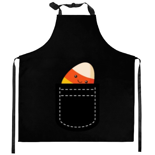 Cool Candy Corn For Men Women Pocket Candy Corn Kitchen Aprons