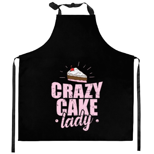 Crazy Cake Lady Pastry Chef Cake Kitchen Aprons