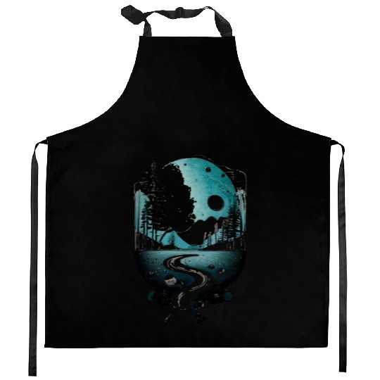 Ink Abstract Kitchen Aprons