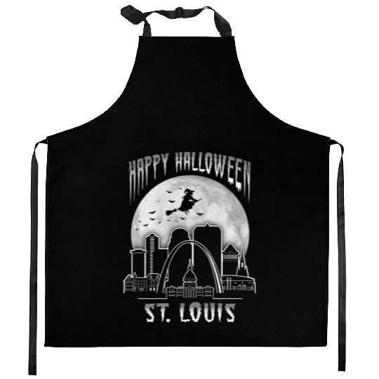 St. Louis Missouri Happy Halloween Kitchen Aprons