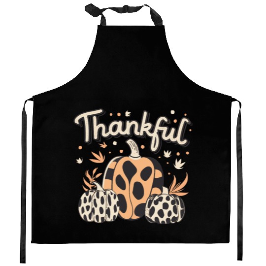 Thankful Thanksgiving Fall Vibes Kitchen Aprons