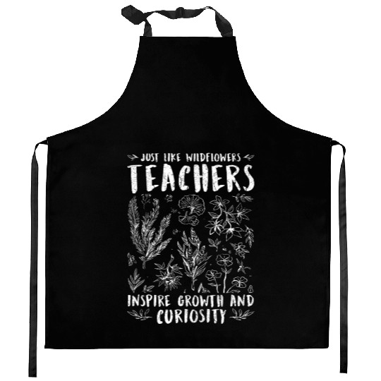 Teacher Wildflowers Teachers Inspire Growth Kitchen Aprons