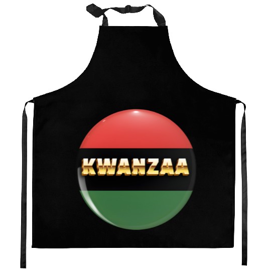 Embracing Kwanzaa: Red, Green, and Black Pride. Kitchen Aprons