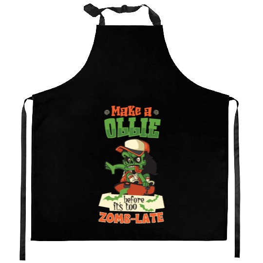 Spooky Horror Skateboarder Halloween Skateboarding Kitchen Aprons