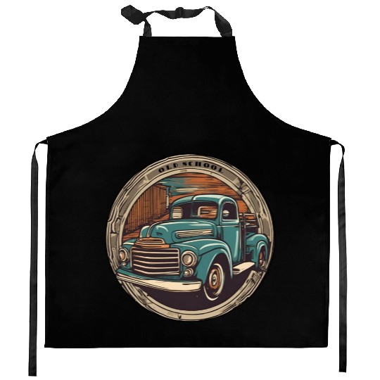 Old School Truck / Oldtimer / Car / Vintage / 60s Kitchen Aprons