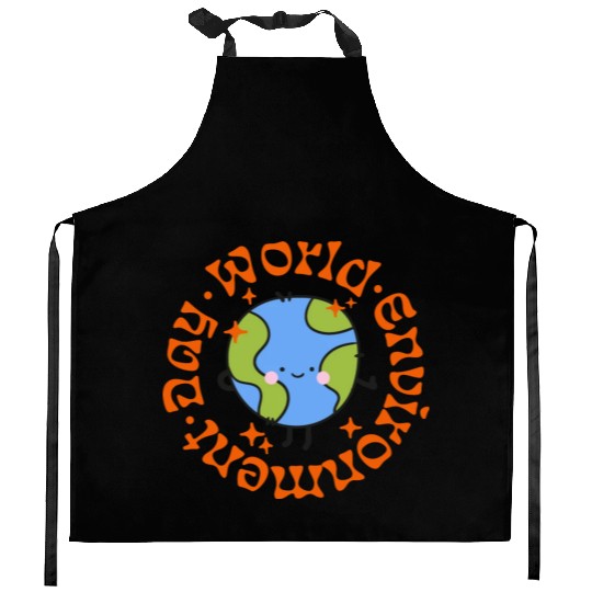 world environment day Kitchen Aprons