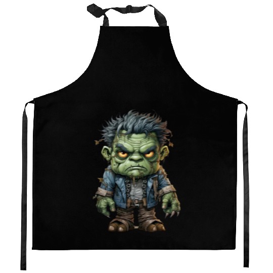 Halloween Frankie's Playful Monster Mash Kitchen Aprons