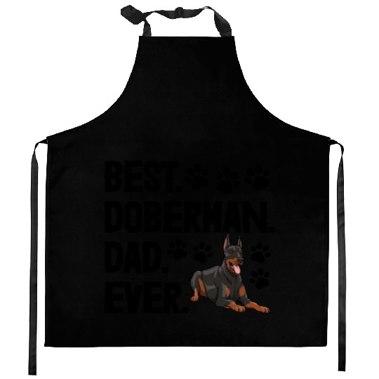 Best Doberman Dad Ever Kitchen Aprons