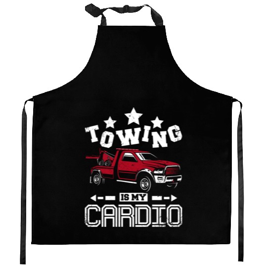 Towing is my cardio Tow truck driver Kitchen Aprons