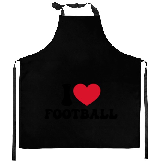 I love football Kitchen Aprons