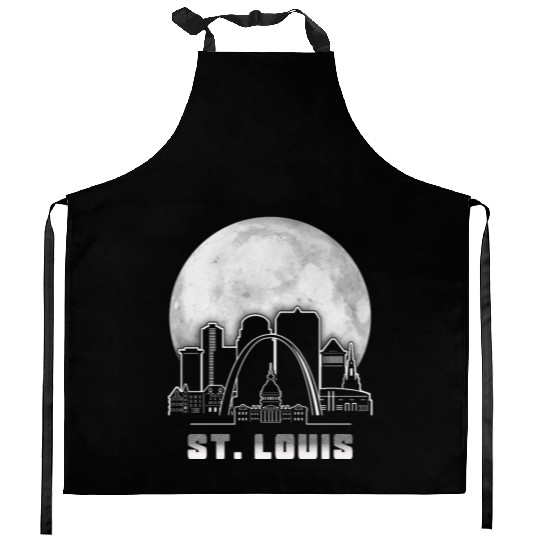 St. Louis Missouri Full Moon Kitchen Aprons