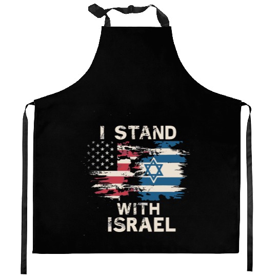 I Stand With Israel Patriotic Kitchen Aprons