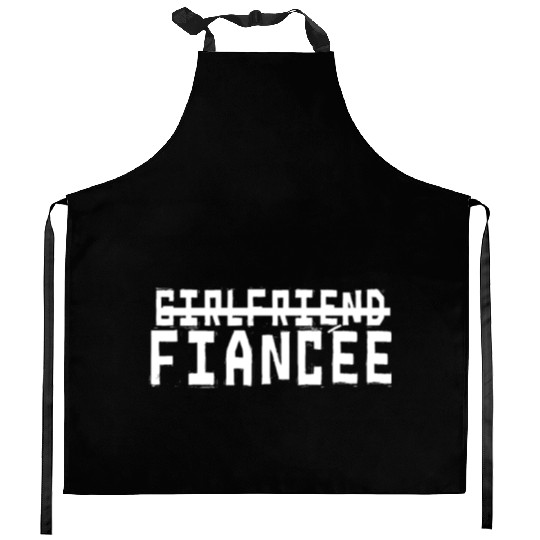 Girlfriend Fiancee Couple Engagement Engaged Kitchen Aprons