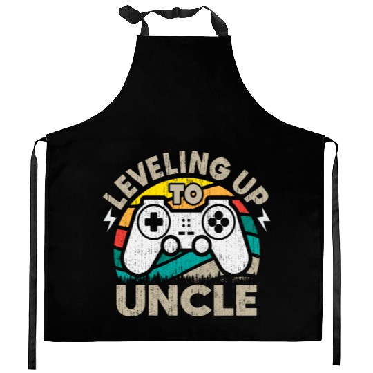 Leveled Up To Uncle Gamer Gaming Future Uncle Kitchen Aprons