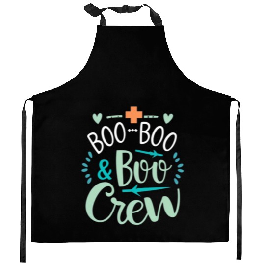 Boo Boo Crew Ghost Halloweent-chirt Kitchen Aprons