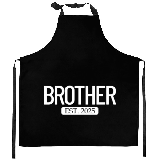 Brother Est. 2025 New Bigger Brother Gift Boys Kitchen Aprons