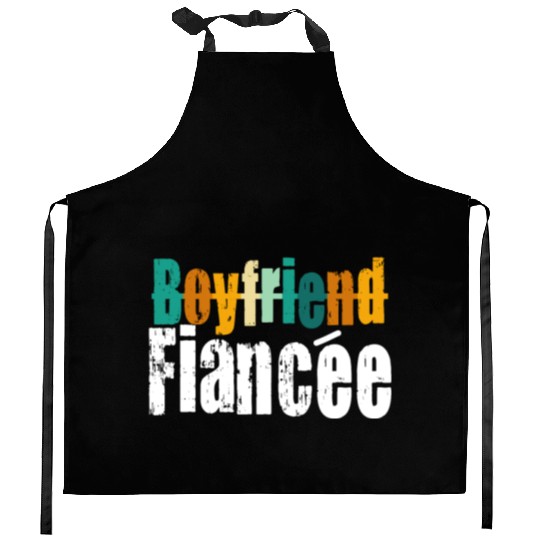 Couple Engagement Engaged Men Funny Fiancee Kitchen Aprons