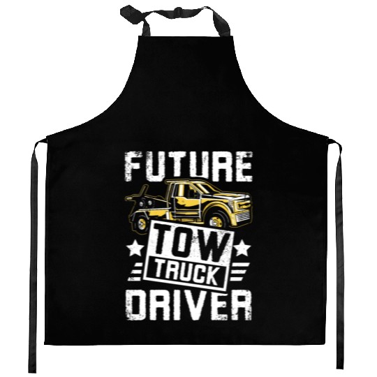 Future Tow truck driver Kitchen Aprons