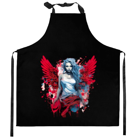 Woman with Angel Wings Angel Esoteric Wings Kitchen Aprons