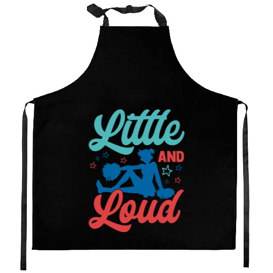 Little And Loud Cheerleader Cheerleading Kitchen Aprons