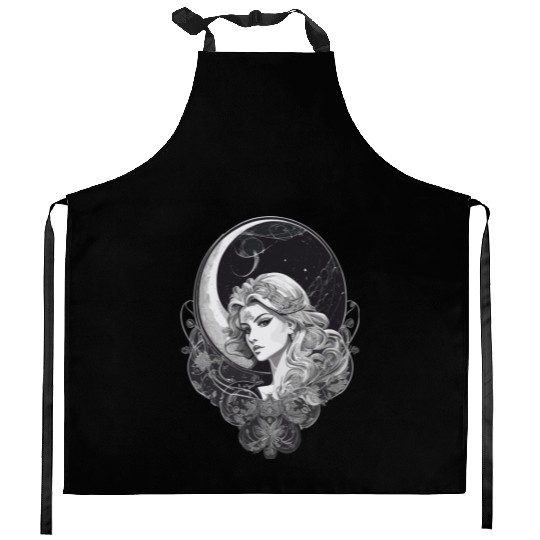 Virgo Tarot Spirituality - Precise Wisdom Kitchen Aprons