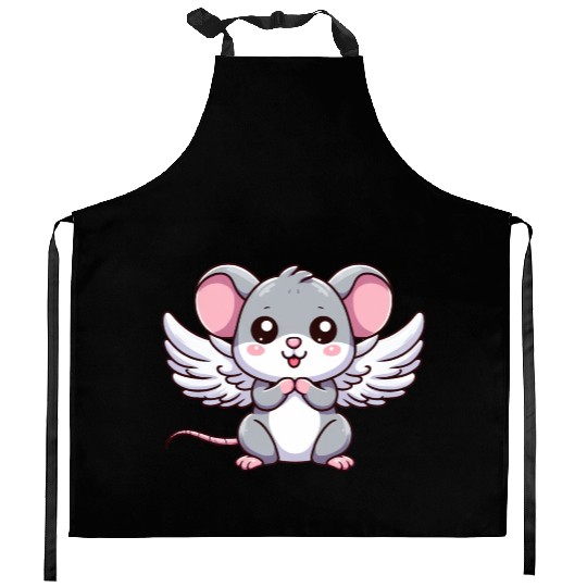 Mouse Angel Wings Kitchen Aprons