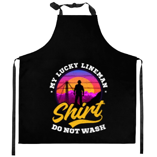 Lineman Pole Lucky Lineman Outfit Kitchen Aprons