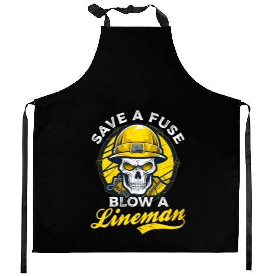 Lineman Pole Save A Fuse Blow A Lineman Kitchen Aprons