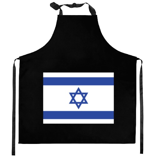 Israeli Flag with Star of David Design Kitchen Aprons