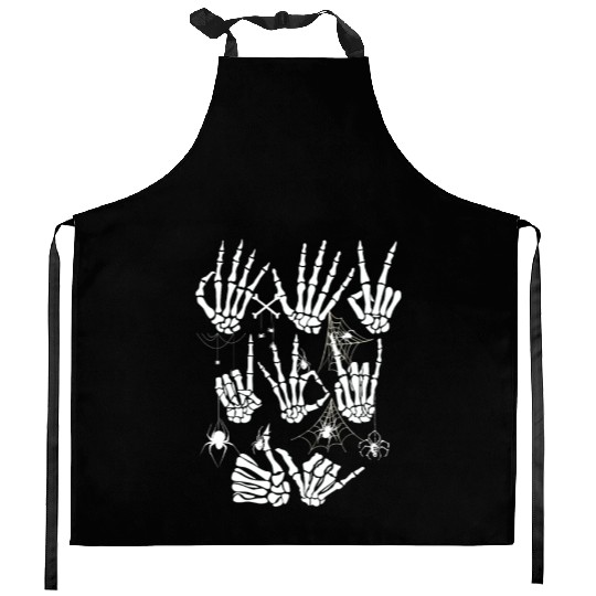 Skeleton Hand Kitchen Aprons