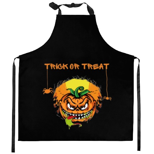 trick or treat delight Kitchen Aprons