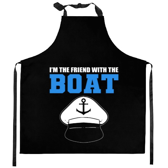 Friend with Boat Yacht Owner Gift Kitchen Aprons