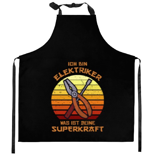 Superkraft Powerline Technician Lineworker Kitchen Aprons