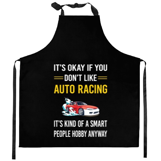 Smart People Auto Racing Automotive Autosport Kitchen Aprons