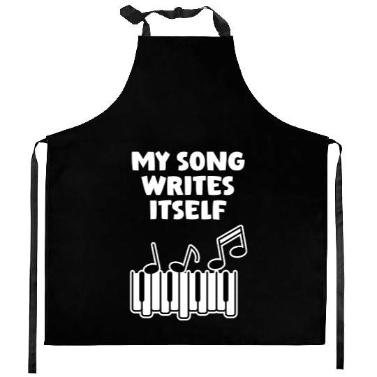 Song Writes Itself Song Writer Musicians Music Kitchen Aprons