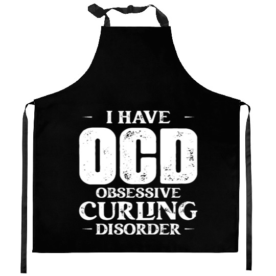 I Have OCD Obsessive Curling Disorder Curler Ice S Kitchen Aprons