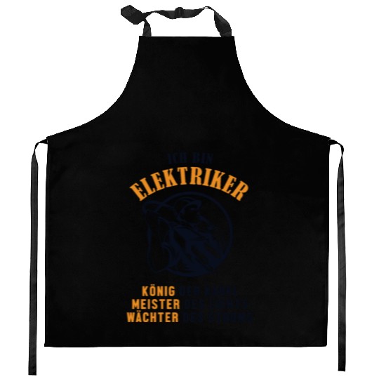 Ich bin Elektriker Wiremen Powerline Technician Kitchen Aprons