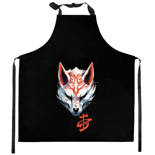 Anime Kitsune Fox Maske Kumiho Samurai Japan Kitchen Aprons