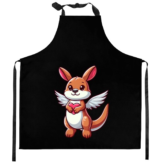 Angel Kangaroo Heart Wings Kitchen Aprons