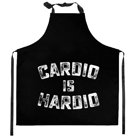 Cardio Is Hardio Fitness Gym Workout Kitchen Aprons