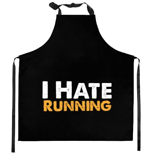 Mens I Hate Running Kitchen Aprons Funny Sarcastic