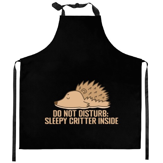 Do not disturb: Sleepy Critter inside Kitchen Aprons