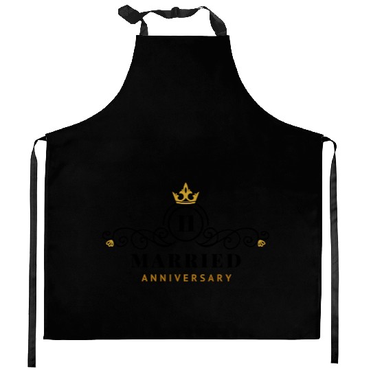 11 Years Wedding Anniversary Kitchen Aprons
