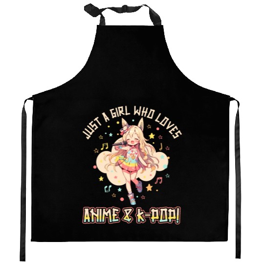 Just a Girl who loves Anime and K-Pop Kitchen Aprons