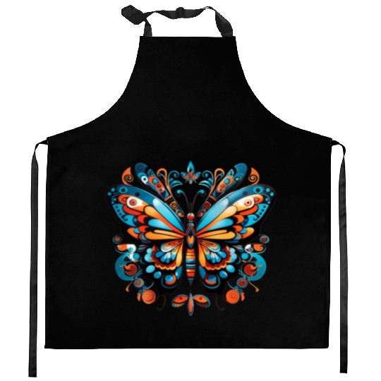 Aztec Butterfly Rainbow Butterfly Women’s Kitchen Aprons