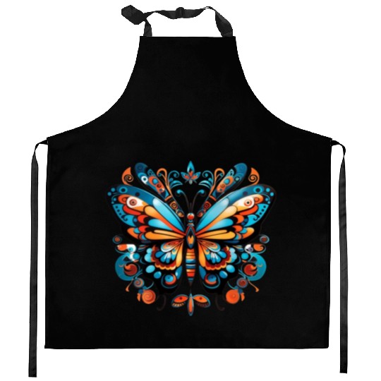 Aztec Butterfly Rainbow Butterfly Women’s Kitchen Aprons
