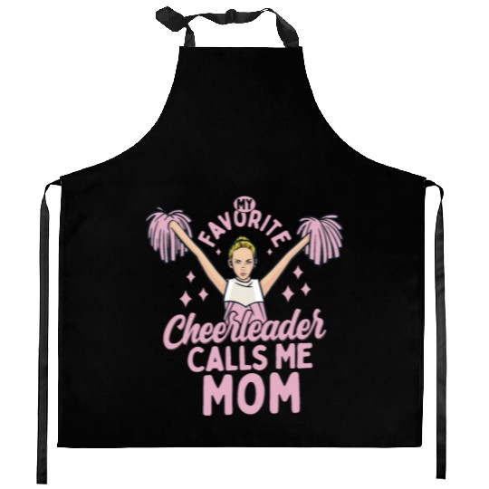 My Favorite Cheerleader Calls Me Mom Cheerleading Kitchen Aprons