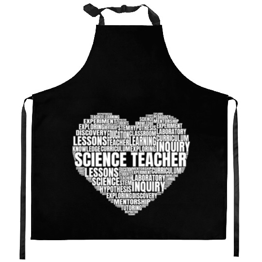 Science Teacher Word Cloud Back To School Teacher Kitchen Aprons