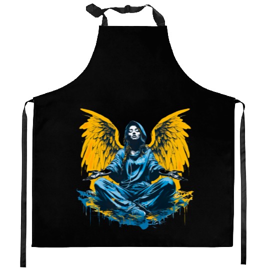 Woman with Angel Wings Angel Esoteric Wings Kitchen Aprons