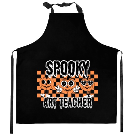 Halloween Spooky Art Teacher Kitchen Aprons